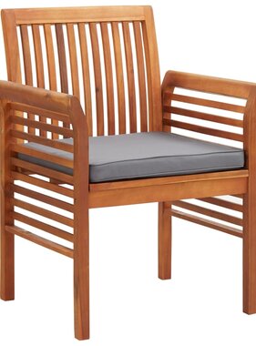 VidaXL Tuinstoel met kussen massief acaciahout