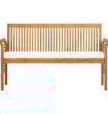 VidaXL Tuinbank 3-zits met kussen 150 cm massief acaciahout