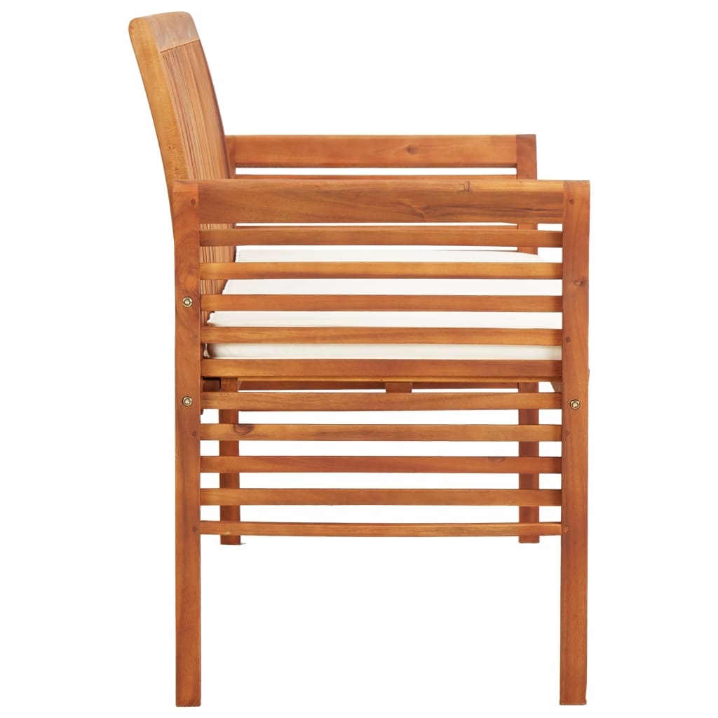 VidaXL Tuinbank 3-zits met kussen 150 cm massief acaciahout