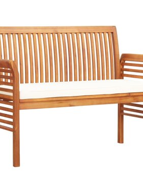 VidaXL Tuinbank 2-zits met kussen 120 cm massief acaciahout