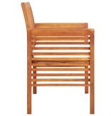 VidaXL Tuinbank 2-zits met kussen 120 cm massief acaciahout