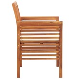 VidaXL Tuinstoelen 2 st met kussens massief acaciahout
