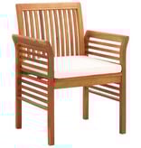 VidaXL Tuinstoel met kussen massief acaciahout