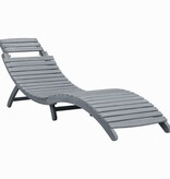 VidaXL Ligbed massief acaciahout greywash