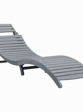 VidaXL Ligbed massief acaciahout greywash