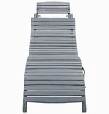 VidaXL Ligbed massief acaciahout greywash