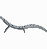 VidaXL Ligbed massief acaciahout greywash