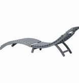 VidaXL Ligbed massief acaciahout greywash