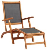 VidaXL Terrasstoel massief acaciahout en textileen