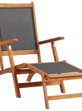 VidaXL Terrasstoel massief acaciahout en textileen