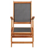 VidaXL Terrasstoel massief acaciahout en textileen