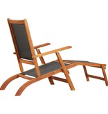 VidaXL Terrasstoel massief acaciahout en textileen