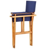 VidaXL Regisseursstoel massief acaciahout blauw