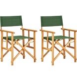 VidaXL Regisseursstoelen 2 st massief acaciahout groen