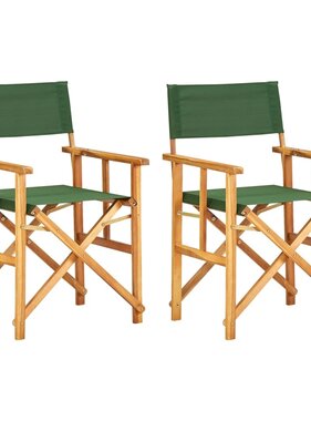 VidaXL Regisseursstoelen 2 st massief acaciahout groen