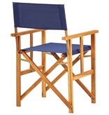 VidaXL Regisseursstoelen 2 st massief acaciahout blauw