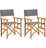 VidaXL Regisseursstoelen 2 st massief acaciahout