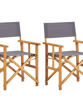 VidaXL Regisseursstoelen 2 st massief acaciahout
