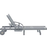 VidaXL Ligbed massief acaciahout grijs