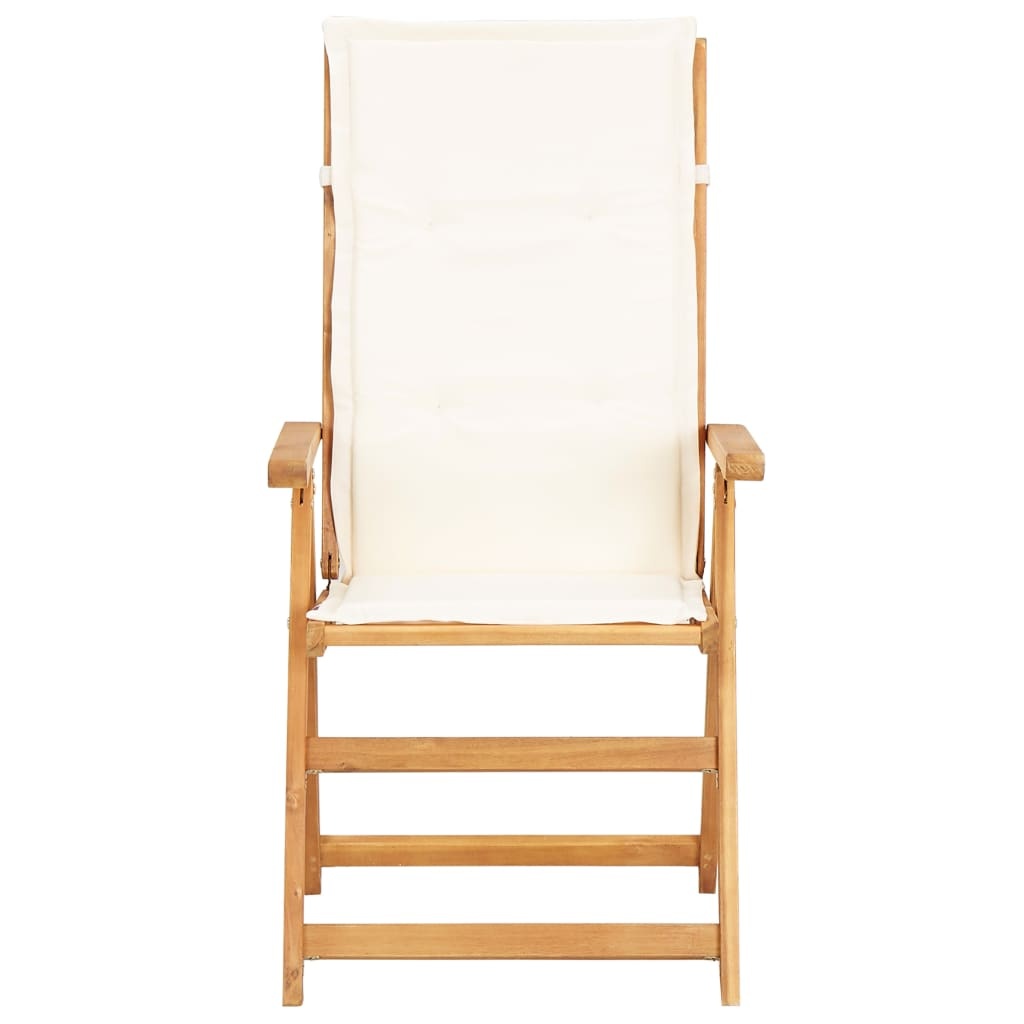 VidaXL Tuinstoelen 2 st verstelbaar massief acaciahout bruin