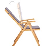 VidaXL Tuinstoelen 2 st verstelbaar massief acaciahout bruin