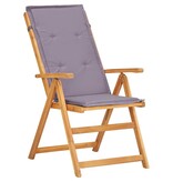 VidaXL Tuinstoelen 2 st verstelbaar massief acaciahout bruin