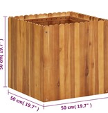 VidaXL Plantenbak verhoogd 50x50x50 cm massief acaciahout