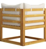 VidaXL 6-delige Loungeset met kussens massief acaciahout