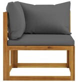 VidaXL 5-delige Loungeset met kussens massief acaciahout