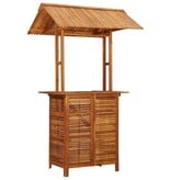 VidaXL Bartafel met dak voor buiten 113x106x217 cm massief acaciahout