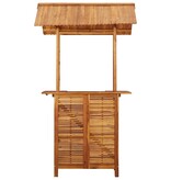 VidaXL Bartafel met dak voor buiten 113x106x217 cm massief acaciahout