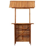 VidaXL Bartafel met dak voor buiten 113x106x217 cm massief acaciahout