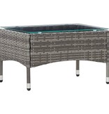 VidaXL Salontafel 60x40x36 cm poly rattan grijs