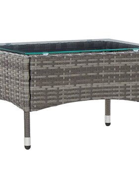 VidaXL Salontafel 60x40x36 cm poly rattan grijs