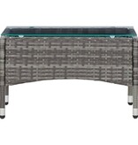 VidaXL Salontafel 60x40x36 cm poly rattan grijs