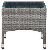 VidaXL Salontafel 60x40x36 cm poly rattan grijs