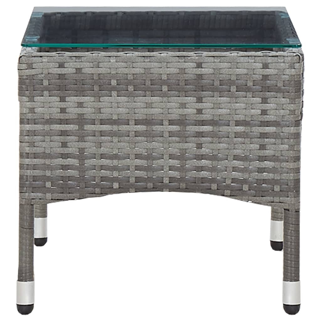 VidaXL Salontafel 60x40x36 cm poly rattan grijs