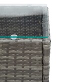 VidaXL Salontafel 60x40x36 cm poly rattan grijs