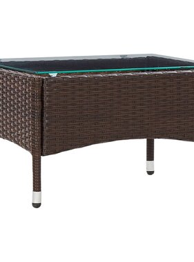VidaXL Salontafel 60x40x36 cm poly rattan bruin