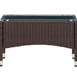 VidaXL Salontafel 60x40x36 cm poly rattan bruin