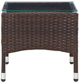 VidaXL Salontafel 60x40x36 cm poly rattan bruin