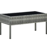 VidaXL Tuintafel 75x40x37 cm poly rattan grijs