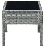 VidaXL Tuintafel 75x40x37 cm poly rattan grijs