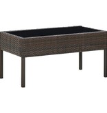 VidaXL Tuintafel 75x40x37 cm poly rattan bruin
