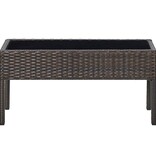 VidaXL Tuintafel 75x40x37 cm poly rattan bruin
