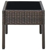 VidaXL Tuintafel 75x40x37 cm poly rattan bruin