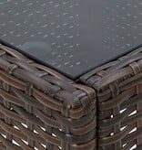 VidaXL Tuintafel 75x40x37 cm poly rattan bruin