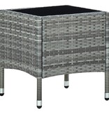 VidaXL Tuintafel 40x40x45 cm poly rattan grijs