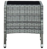 VidaXL Tuintafel 40x40x45 cm poly rattan grijs