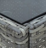 VidaXL Tuintafel 40x40x45 cm poly rattan grijs